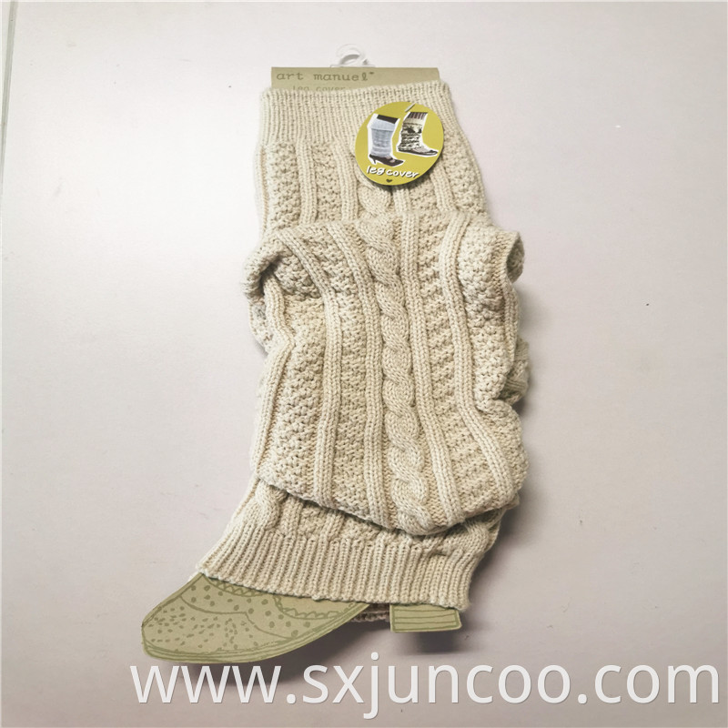 Acrylic Fibers Knitted Stretch Long Style Leg Warmers